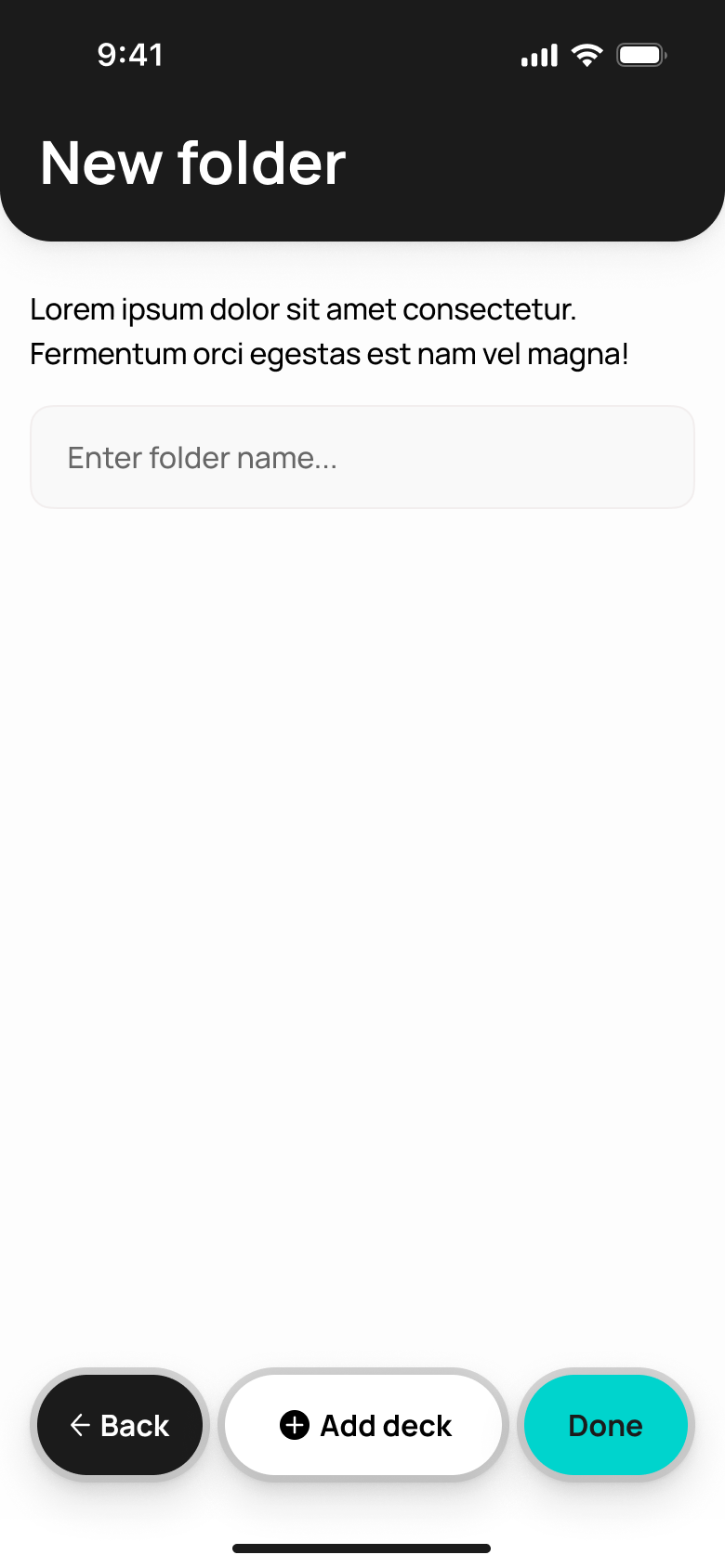Flash Cards — створення нової папки