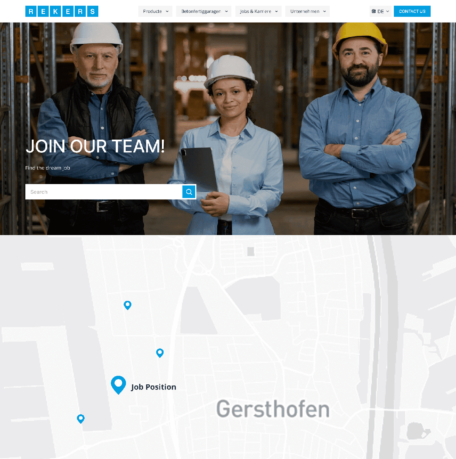 Rekers — кар'єрний хаб Join our team з мапою вакансій